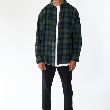 Shirt flanel Check - Mallard Green