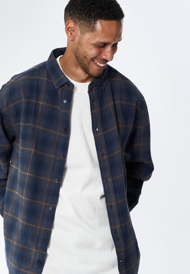 Shirt flanel Check - Navy/Grey