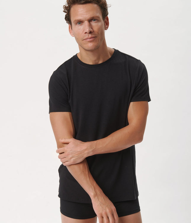 Sort crew neck bambus T-shirt