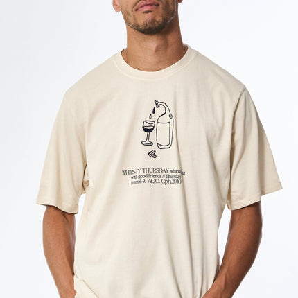 Tee Print Emb - Angora