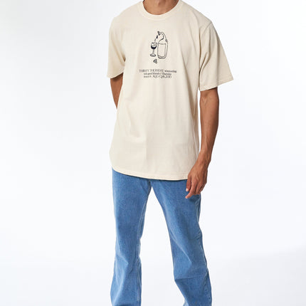 Tee Print Emb - Angora