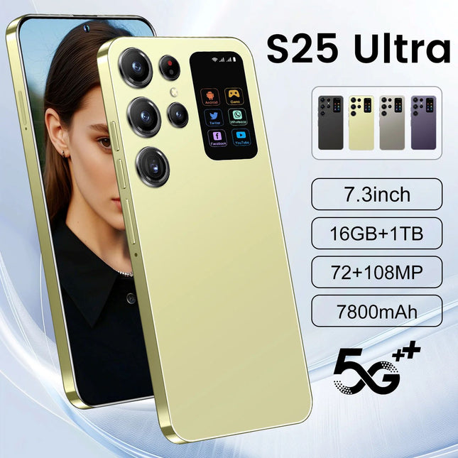 Hot Selling S25 ultra Smartphones for S25 ultra 16G+1TB 5G Dual SIM Cellphone Mobile Phone Android 14 S25 ultra