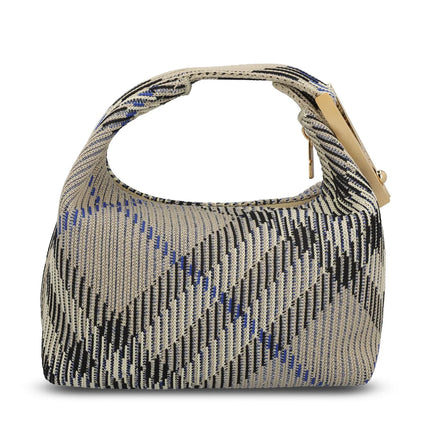 New Season Burberry Burberry Mini Peg Checked Top Handle Bag