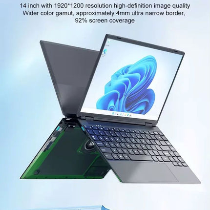 Oem Odm Cheap Sale 14Inch Laptop M2 256Gb 512Gb 1Tb 2Tb Ssd Intel N95 4500Mah Battery Bt 4.2 Black Transparent Business Laptop