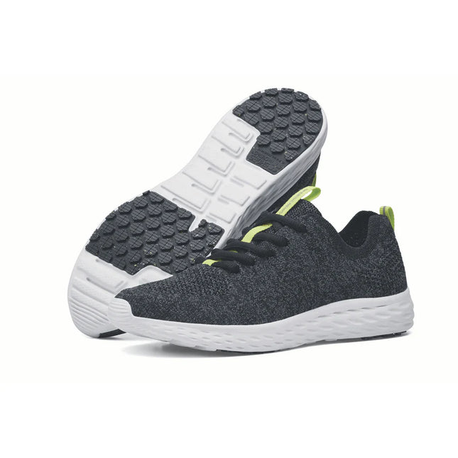 EVERLIGHT ECO MENS BLACK/GREY Black/Grey Slip Resistant Eco Friendly Comfortable Men's Trainer for Work