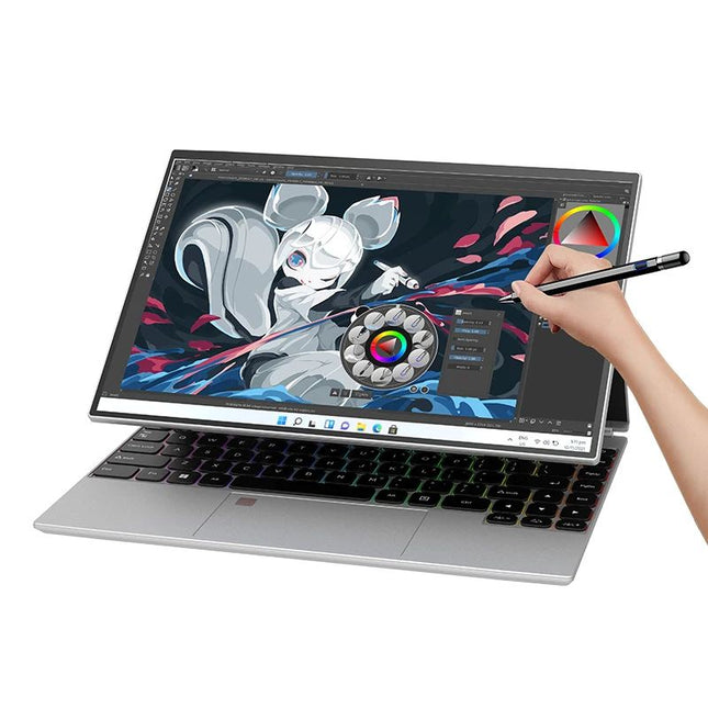 2025 Brand New 14 Inch N95 Oem Yoga 360 Degree Rotating Rgb Keyboard Win 11 Ram 32Gb 2 in 1 Tablet Business Touch Screen Laptop