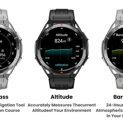 High Quality X2 GPS Smart Watch for Men Compass 3ATM Waterproof 1.43'' AMOLED Smartwatch Rugged Smart Watches for Android IOS