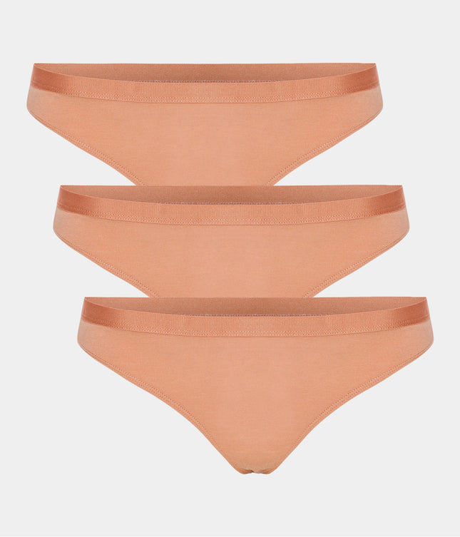 3 stk Tan bambus g-streng trusser
