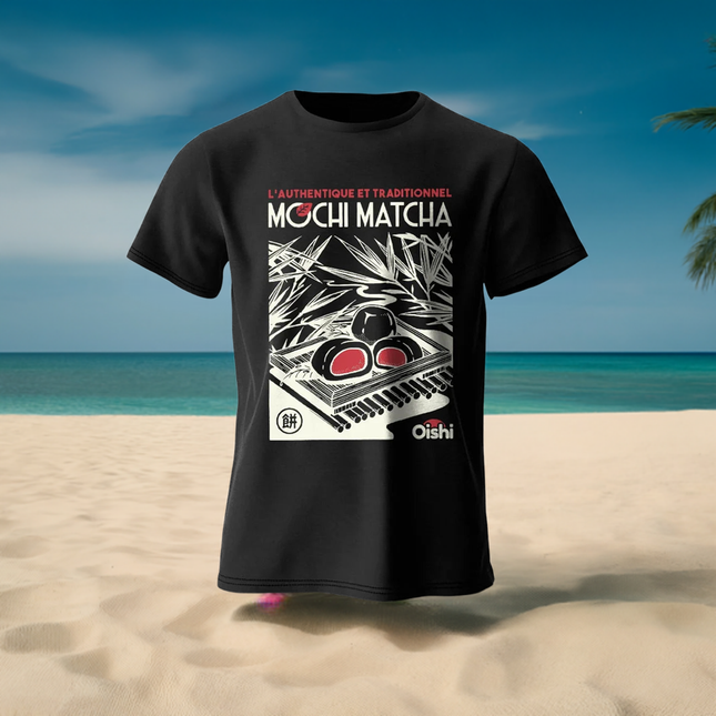 100% Cotton Artistic Japanese Street Food Print Tee - Vintage Hand-drawn Design Trendy Comfortable Casual Wear