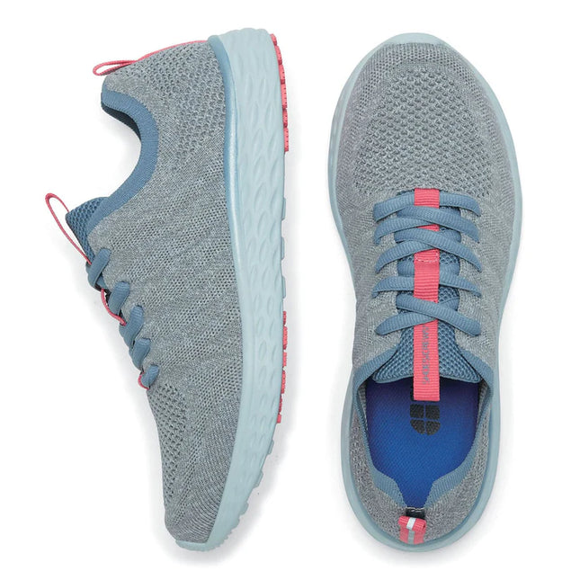 EVERLIGHT WOMENS - GRAY/BLUE/CORAL Grey & Blue Slip Resistant Comfortable Women's Trainer for Work