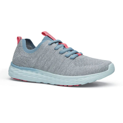 EVERLIGHT WOMENS - GRAY/BLUE/CORAL Grey & Blue Slip Resistant Comfortable Women's Trainer for Work