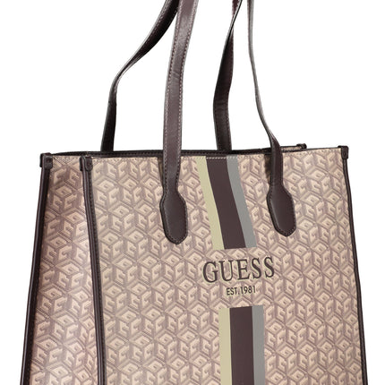 GUESS JEANS BEIGE WOMEN'S BAG-2
