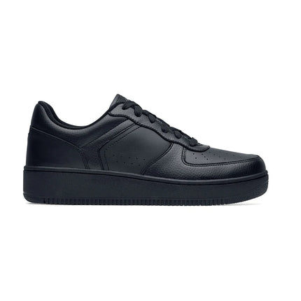 HOLCOMBE BLACK Black Lace-Up Slip Resistant Trainer, Revive™ Foam Cushioning, Easy to Clean, and Comfortable Design
