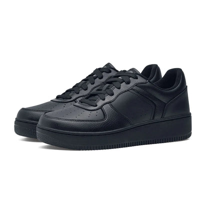 HOLCOMBE BLACK Black Lace-Up Slip Resistant Trainer, Revive™ Foam Cushioning, Easy to Clean, and Comfortable Design