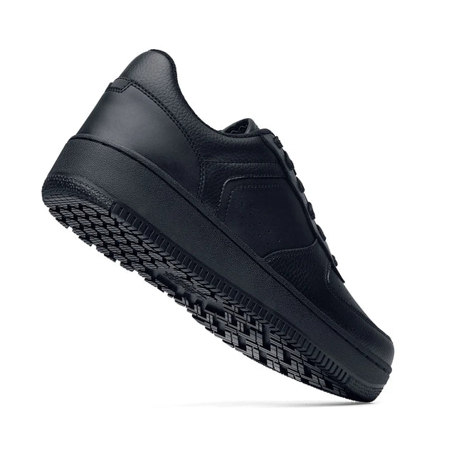HOLCOMBE BLACK Black Lace-Up Slip Resistant Trainer, Revive™ Foam Cushioning, Easy to Clean, and Comfortable Design