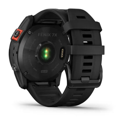 Garmin fenix 7X Solar - 51 mm - slate grey - sports watch with band - silicone - black - wrist size: 127-210 mm - display 1.4" - 16 GB - Bluetooth, Wi-Fi, ANT+ - 96 g