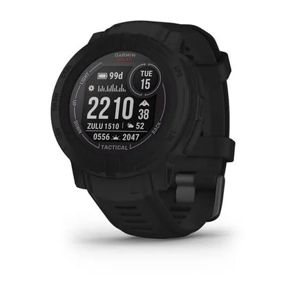Garmin Instinct 2 Solar - Tactical Edition - 45 mm - black - sports watch with band - silicone - wrist size: 135-230 mm - monochrome - 32 MB - Bluetooth, ANT+ - 53 g