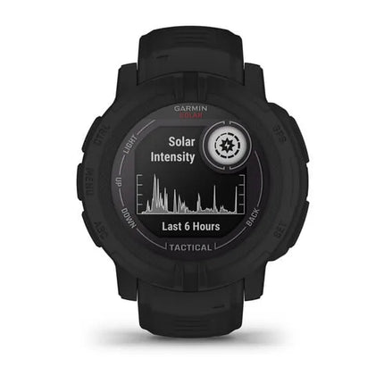 Garmin Instinct 2 Solar - Tactical Edition - 45 mm - black - sports watch with band - silicone - wrist size: 135-230 mm - monochrome - 32 MB - Bluetooth, ANT+ - 53 g