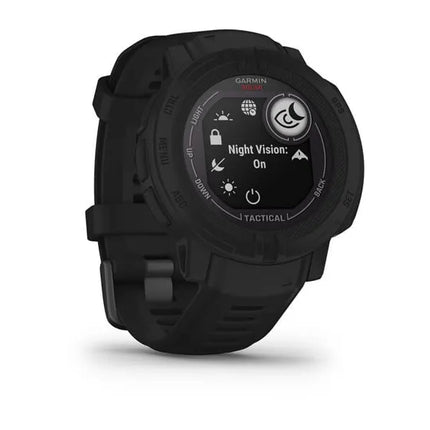 Garmin Instinct 2 Solar - Tactical Edition - 45 mm - black - sports watch with band - silicone - wrist size: 135-230 mm - monochrome - 32 MB - Bluetooth, ANT+ - 53 g