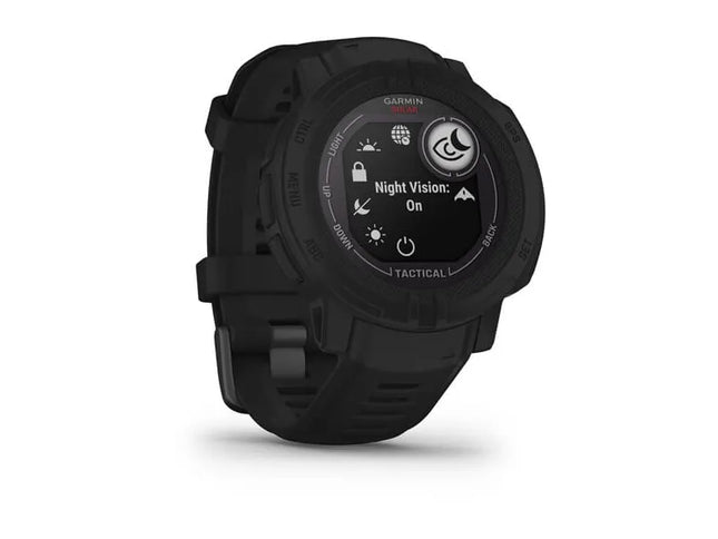 Garmin Instinct 2 Solar - Tactical Edition - 45 mm - black - sports watch with band - silicone - wrist size: 135-230 mm - monochrome - 32 MB - Bluetooth, ANT+ - 53 g