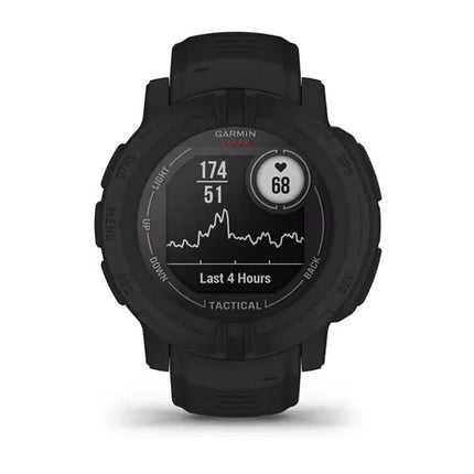 Garmin Instinct 2 Solar - Tactical Edition - 45 mm - black - sports watch with band - silicone - wrist size: 135-230 mm - monochrome - 32 MB - Bluetooth, ANT+ - 53 g