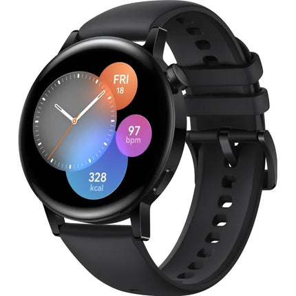 Huawei Watch GT 3 - Active Edition - 42 mm - Black stainless steel - Smart watch with strap - Fluoroelastomer - Black - Wrist size: 130-190 mm - Display 1.32" - 4 GB - Bluetooth - 35 g