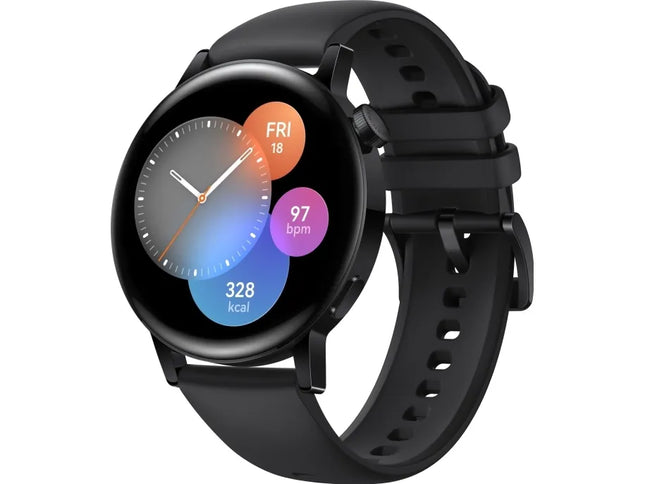 Huawei Watch GT 3 - Active Edition - 42 mm - Black stainless steel - Smart watch with strap - Fluoroelastomer - Black - Wrist size: 130-190 mm - Display 1.32" - 4 GB - Bluetooth - 35 g