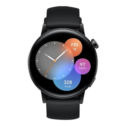 Huawei Watch GT 3 - Active Edition - 42 mm - Black stainless steel - Smart watch with strap - Fluoroelastomer - Black - Wrist size: 130-190 mm - Display 1.32" - 4 GB - Bluetooth - 35 g