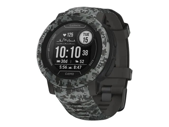 Garmin Instinct 2 - Camo Edition - 45mm - graphite camo - sports watch with band - silicone - wrist size: 135-230mm - monochrome - 32MB - Bluetooth, ANT+ - 52g