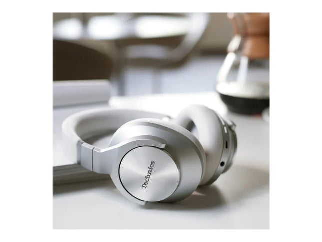 Technics EAH-A800E - Headphones with Mic - Full Size - Bluetooth - Wireless, Wired - Active Noise Cancellation - 3.5mm Jack - Silver