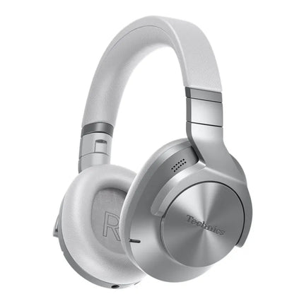 Technics EAH-A800E - Headphones with Mic - Full Size - Bluetooth - Wireless, Wired - Active Noise Cancellation - 3.5mm Jack - Silver