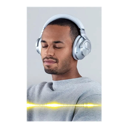 Technics EAH-A800E - Headphones with Mic - Full Size - Bluetooth - Wireless, Wired - Active Noise Cancellation - 3.5mm Jack - Silver