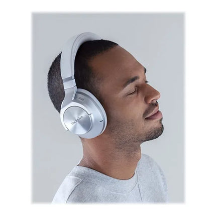 Technics EAH-A800E - Headphones with Mic - Full Size - Bluetooth - Wireless, Wired - Active Noise Cancellation - 3.5mm Jack - Silver