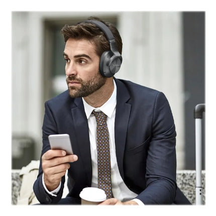 Technics EAH-A800E - Headphones with Mic - Full Size - Bluetooth - Wireless, Wired - Active Noise Cancellation - 3.5mm Jack - Black