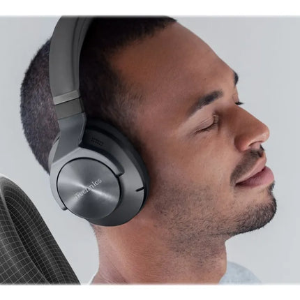Technics EAH-A800E - Headphones with Mic - Full Size - Bluetooth - Wireless, Wired - Active Noise Cancellation - 3.5mm Jack - Black