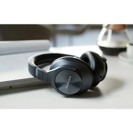 Technics EAH-A800E - Headphones with Mic - Full Size - Bluetooth - Wireless, Wired - Active Noise Cancellation - 3.5mm Jack - Black