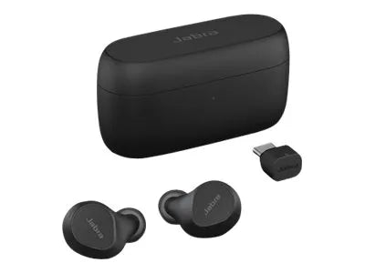 Jabra Evolve2 Buds UC - True wireless earbuds with mic. - In-ear - Bluetooth - Active noise cancellation - USB-C via Bluetooth adapter - Noise isolating - Black - Zoom Certified, Optimized for Google Meet