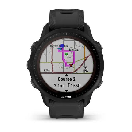 Garmin Forerunner 955 Solar - Sports watch with strap - silicone - wrist size: 130-220 mm - display 1.3" - 32 GB - Bluetooth, Wi-Fi, ANT+ - 53 g - whitestone