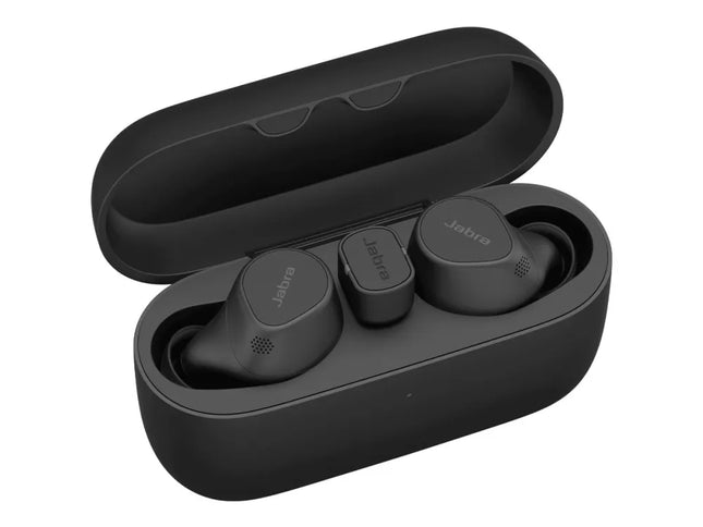 Jabra Evolve2 Buds UC - True wireless earbuds with mic. - In-ear - Bluetooth - Active noise cancellation - USB-C via Bluetooth adapter - Noise isolating - Black - Zoom Certified, Optimized for Google Meet