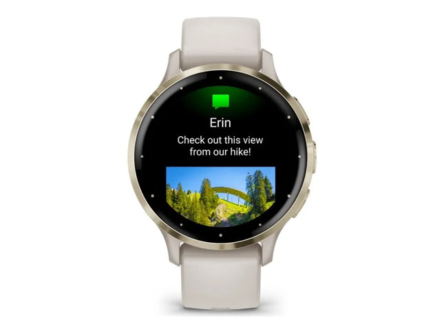 Garmin Venu 3S - 41 mm - Ivory - Smart watch with band - Silicone - Wrist size: 110-175 mm - Display 1.2" - 8 GB - Bluetooth, ANT+, Wi-Fi - 40 g