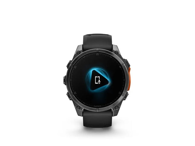 Garmin Fenix 8 - 47 mm - slate grey - sports watch with band - silicone - black - wrist size: 125-208 mm - display 1.4" - 32 GB - Bluetooth, Wi-Fi, ANT+ - 80 g