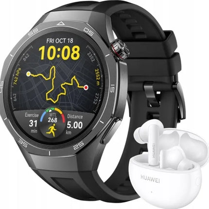 Huawei Watch GT 5 Pro - 46 mm - titanium - smart watch with strap - fluoroelastomer - wrist size: 140-210 mm - display 1.43" - NFC, Bluetooth - 81 g - black