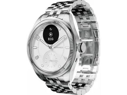 Withings Scanwatch Nova Brilliant - watch with ECG, heart rate, SPO2 and temperature measurement, as well as physical activity and sleep measurement (39 mm, titanium grey)