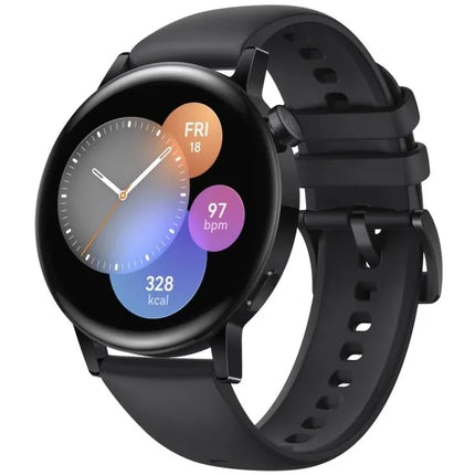 Huawei Watch GT 3 - Active Edition - 42 mm - Black stainless steel - Smart watch with strap - Fluoroelastomer - Black - Wrist size: 130-190 mm - Display 1.32" - 4 GB - Bluetooth - 35 g