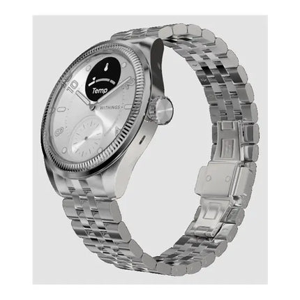 Withings Scanwatch Nova Brilliant - watch with ECG, heart rate, SPO2 and temperature measurement, as well as physical activity and sleep measurement (39 mm, titanium grey)