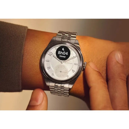 Withings Scanwatch Nova Brilliant - watch with ECG, heart rate, SPO2 and temperature measurement, as well as physical activity and sleep measurement (39 mm, titanium grey)