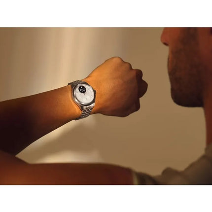 Withings Scanwatch Nova Brilliant - watch with ECG, heart rate, SPO2 and temperature measurement, as well as physical activity and sleep measurement (39 mm, titanium grey)