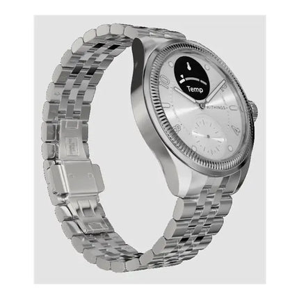 Withings Scanwatch Nova Brilliant - watch with ECG, heart rate, SPO2 and temperature measurement, as well as physical activity and sleep measurement (39 mm, titanium grey)