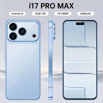 2025 Hot-selling Original I17 Pro Max 5G Smartphone6.9-inch Display 16GB + 2TB Storage Octa-core MTK 108MP
