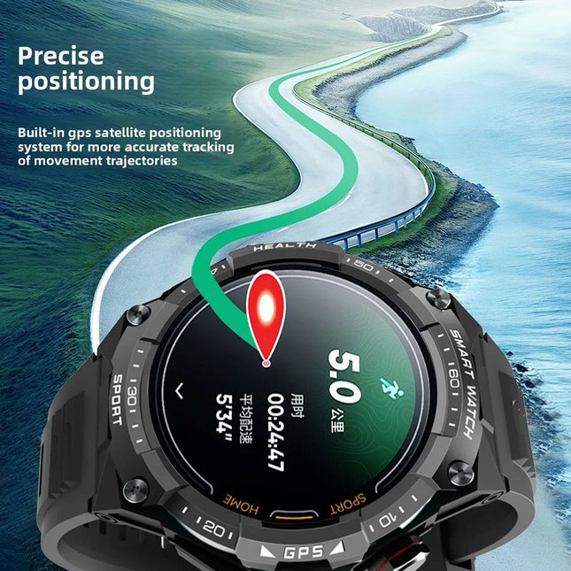 GPS Offline Voice Outdoor Flashlight Health Monitoring Activity Tracker Smart Watch AMOLED Display 11-30 Days Battery Life IPX8